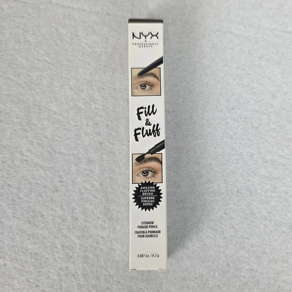 NYX Fill & Fluff Eyebrow Pomade Pencil Brunette FFEP06 Dual Ended Brush New